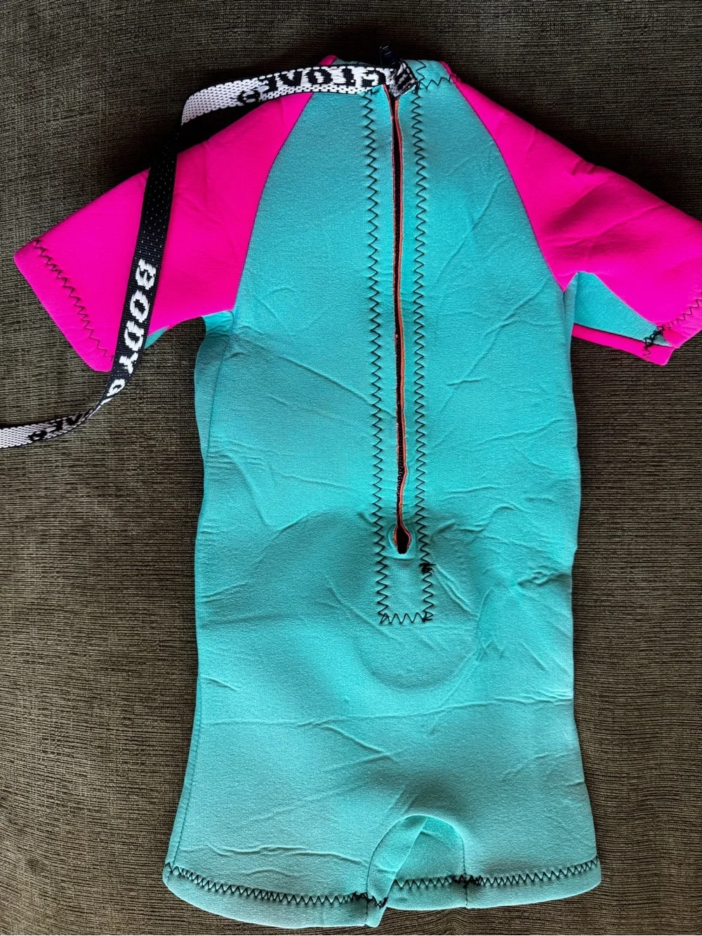 12-24M Body Glove Toddler Neoprene Shorty Wetsuit Aqua Pink Surf Swim EUC